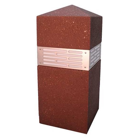 Wausau Tile Bollard, Square, 18in.Lx18in.Wx42in.H TF6083W22