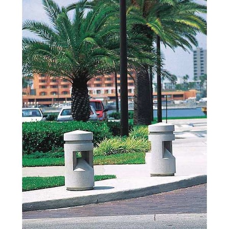 Wausau Tile Bollard, Square, 18in.Lx18in.Wx58in.H TF6050W22