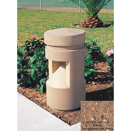 Wausau Tile Bollard, Square, 18in.Lx18in.Wx36in.H TF6051W22