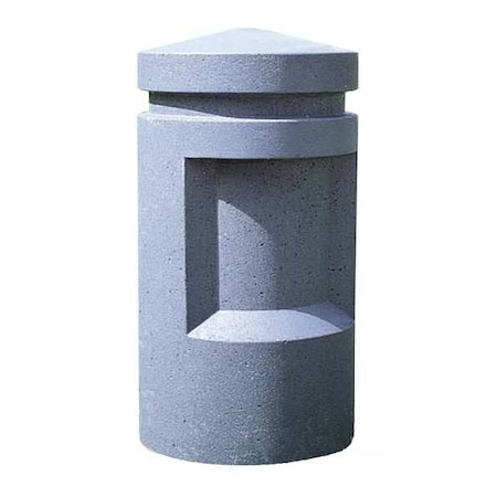 Wausau Tile Bollard, Round, 18in.Lx18in.Wx58in.H TF6055W22