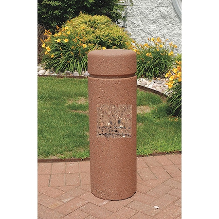 Wausau Tile Bollard, Round, 18in.Lx18in.Wx72in.H TF6019W22