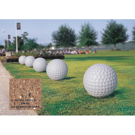 Wausau Tile Bollard, Golf Ball, 24in.Lx24in.Wx24in.H TF6207W22
