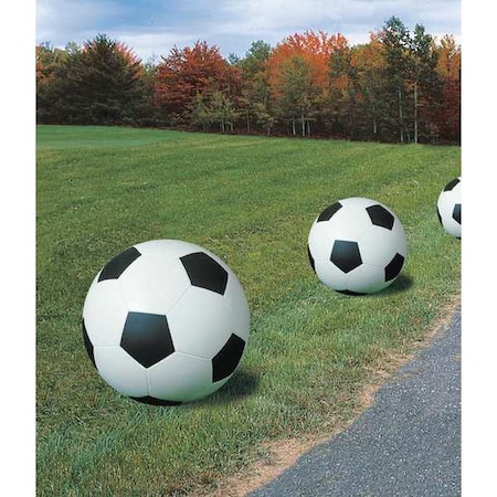 Wausau Tile Bollard, Soccer Ball, 24in.Lx24in.Wx24in.H TF6212W22