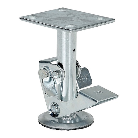 Zoro Select Floor Lck, Top Plate, 6-3/4 in H, 6 in Cstr FL-LK-6EM