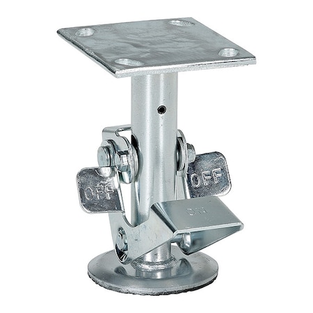 Zoro Select Floor Lck, Top Plate, 6-1/2 in H, 6 in Cstr FL-LK-6EL