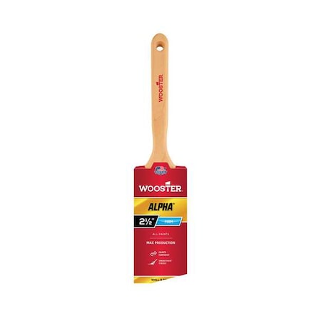 Wooster 2-1/2" Flat Sash Firm, Micro Tip Bristle, Paint Brush, Wood Handle 4232-2 1/2