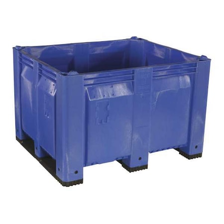 Decade Products Bulk Container 25.4 cu ft Volume Cap., 48 in L, 40 in W, 31 in H, Plastic, Blue M013000-100