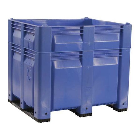 Decade Products Bulk Container 39 cu ft Volume Cap., 48 in L, 40 in W, 46 in H, Plastic, Blue C0130H46-100