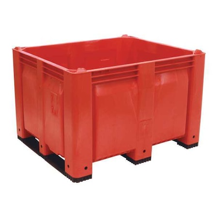 Decade Products Bulk Container 25.4 cu ft Volume Cap., 48 in L, 40 in W, 31 in H, Plastic, Red M011000-108