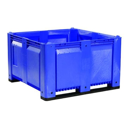 Decade Products Bulk Container 28.7 cu ft Volume Cap., 48 in L, 48 in W, 28 1/2 in H, Plastic, Blue M116000-100