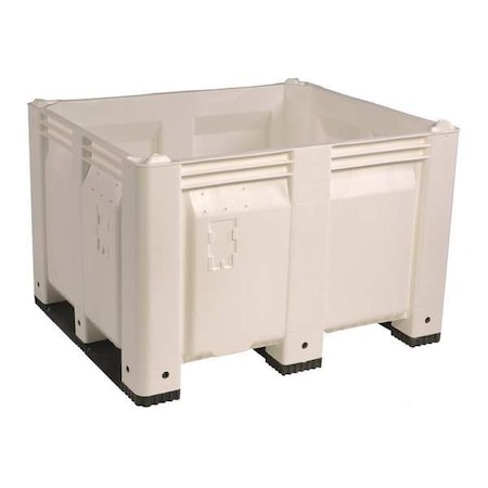 Decade Products Bulk Container 25.4 cu ft Volume Cap., 48 in L, 40 in W, 31 in H, Plastic, White M013000-110