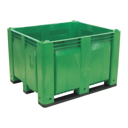 Decade Products Bulk Container 25.4 cu ft Volume Cap., 48 in L, 40 in W, 31 in H, Plastic, Green M011000-138