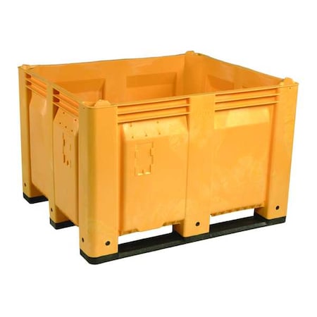 Decade Products Bulk Container 25.4 cu ft Volume Cap., 48 in L, 40 in W, 31 in H, Plastic, Yellow M011000-101