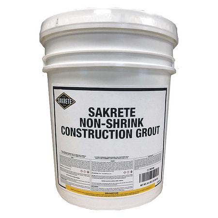 Sakrete Grout, Pail, Gray, Non-Shrink Construction 120024