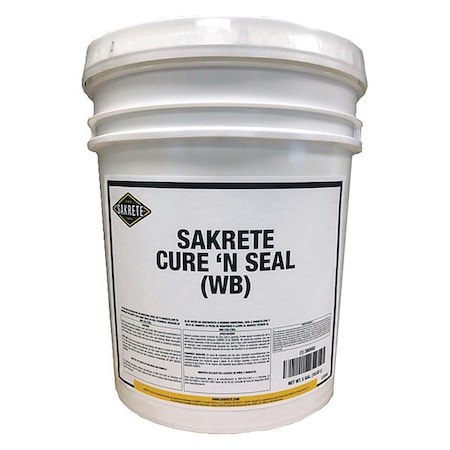 Sakrete Concrete Sealer, Pail, Clear, Cure & Seal 120045