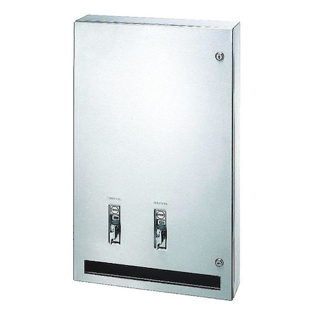 Bradley Napkin/Tampon Vendor, Recessed, $.25 407-450000