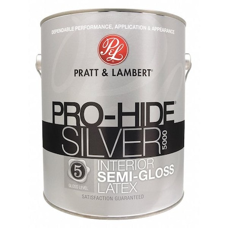 Pratt & Lambert Interior Paint, Semi-Gloss, Latex Base, Pro White, 1 gal 0000Z5589-16