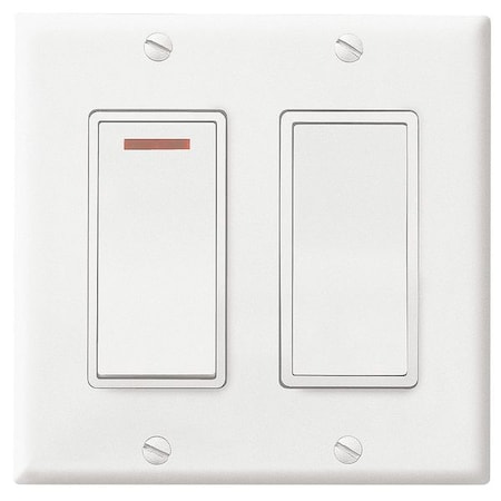 Broan-Nutone Switch, 20A, 2-Function, White 269WL