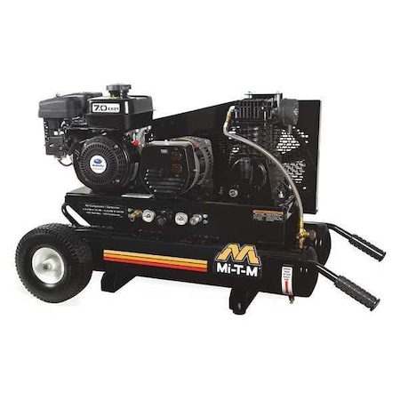 Mi-T-M 600W Gas Portable Air Compressor/Generator 120/240V Recoil AG1-PR07-08M1