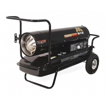 Mi-T-M Kerosene Forced Air, Portable Heaters, Sure Start, Dual Connector, 215,000 BtuH, 47" L MH-0215-0M11