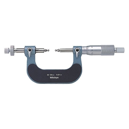 Mitutoyo 0 to 25/.01mm Gear Micrometer 124-173
