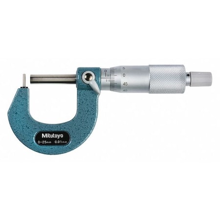 MITUTOYO 0 to 25/.01mm O. Micrometer 115-302