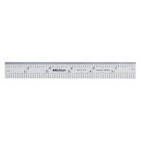 Mitutoyo Steel Rule, 150x6 in, Silver 182-107
