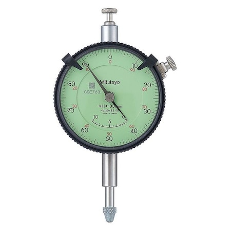 Mitutoyo Dial Indicator, Long Stem 0-100, .01 2048A-10