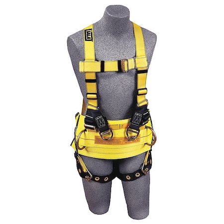 3M Dbi-Sala Delta(TM) Full Body Harness, S, 420 lb., Mating Chest/ Tongue Leg Straps, Back, Lifting D-Ring 1105826