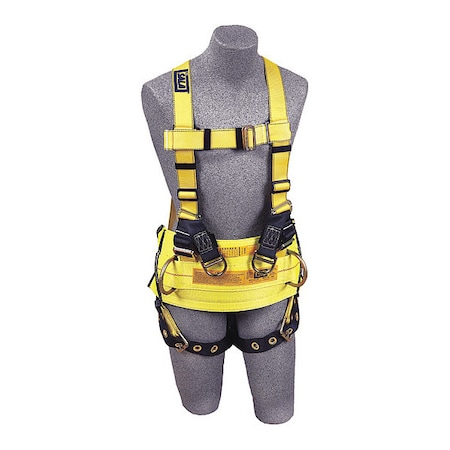 3M Dbi-Sala Delta(TM) Full Body Harness, M, 420 lb., Mating Chest/ Tongue Leg Straps, Back, Lifting D-Ring 1105827