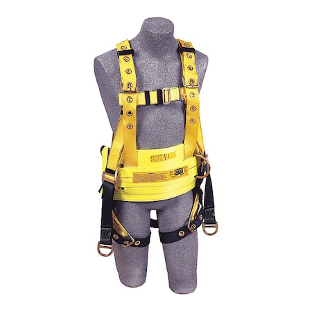 3M Dbi-Sala Delta(TM) Full Body Harness, XL, 420 lb., Mating Chest/ Tongue Leg Straps, Back, Lifting D-Ring 1106354
