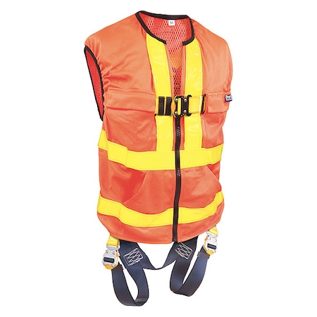 3M Dbi-Sala Delta(TM) Hi-Vis Full Body Harness, S, 420 lb., Quick-Connect Chest/ Quick-Connect Leg Straps 1111579