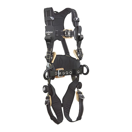 3M Dbi-Sala ExoFit NEX(TM) Arc Flash Rescue Full Body Harness, XL, 420 lb., Back, Side D-Ring 1113323