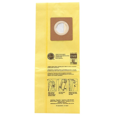 Hoover Commercial Vacuum Bag, 10 PK AH10243