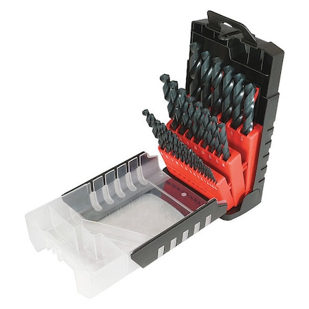 Cle-Line 29PC 1/16-1/2 HSS 118 Degree General Purpose Jobber Length Drill Set Cle-Line Import 1600 Steam Oxide C69037