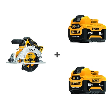 Dewalt Max Circular Saw 12V, w/2 Bonus Batteries DCS512B/DCB126/DCB126