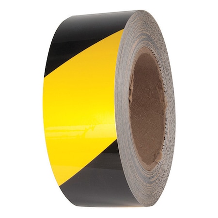 Tuffmark Tuff Mark Ultra Durable Floor Marking Tape Polyester Over Lamination Yellow/Black, 2" W x 100 ft. L TM1202YB