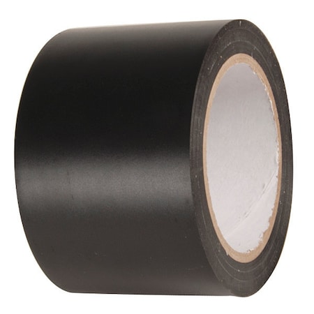 Incom Aisle Marking Tape, 3"x108ft, Black PST315