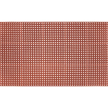 Apache Mills Drainage Mat, Rubber, 5 ft W x 3 ft L, Red 3917101013x5