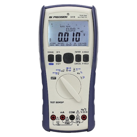 B&K Precision Digital Multimeter, 1,000 V Max DC, 40 V Max AC, TRMS, 40,000 Instrument Counts, Backlit 391B