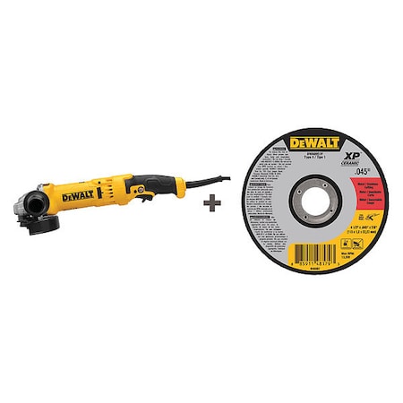 Dewalt Angle Grinder, 4-1/2" Wheel Dia., 120VAC DWE43115/DWA8951F