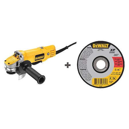 Dewalt Angle Grinder, 4-1/2" or 5" Wheel Dia. DWE4120/DWA8951F