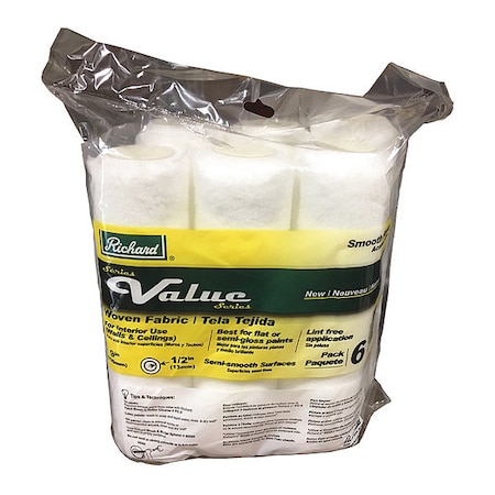 Richard 9" Paint Roller Cover, 1/2" Nap, Woven Fabric 99861-US