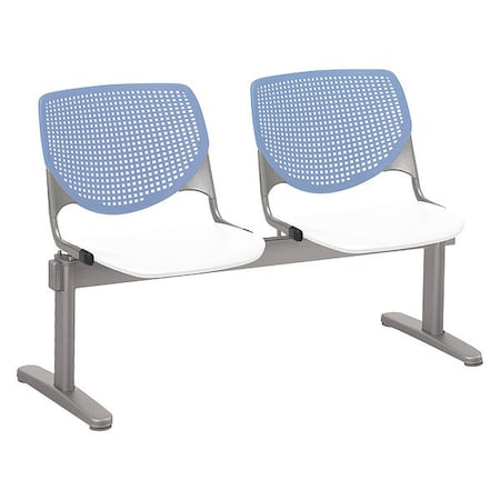 Kfi Kool Beam Seat Beam Seating, Blue Back, 47 in W 22 in L 31 in H 2300BEAM2-BP20-SP08