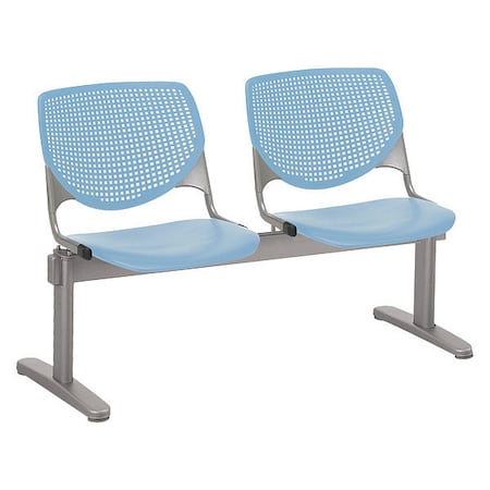 Kfi Kool Beam Seat Beam Seating, Blue Back, 47 in W 22â€ L 31â€ H, Polypropylene Seat 2300BEAM2-P35