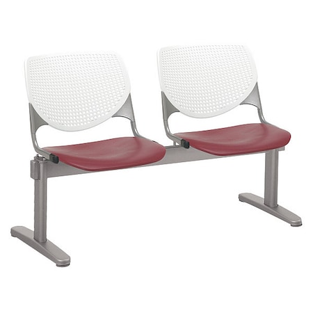 Kfi Kool Beam Seat Beam Seating, Tan Back, 47 in W 22â€ L 31â€ H, Polypropylene Seat 2300BEAM2-BP08-SP07