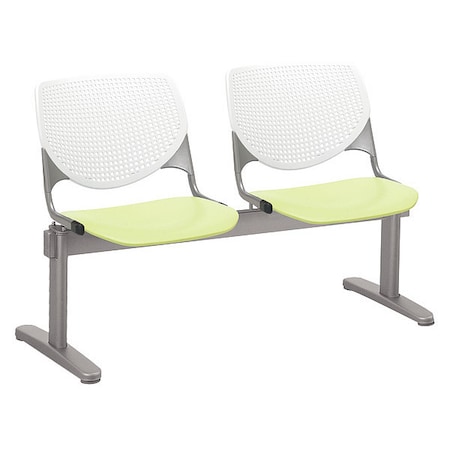 Kfi Kool Beam Seat Beam Seating, Tan Back, 47 in W 22 in L 31 in H, Polypropylene Seat 2300BEAM2-BP08-SP14