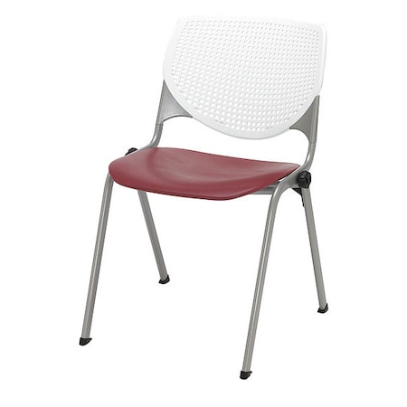 Kfi Poly Stack Chair, Burgundy Seat 2300-BP08-SP07