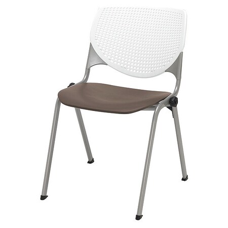 Kfi Poly Stack Chair, Brwnstne Seat 2300-BP08-SP18