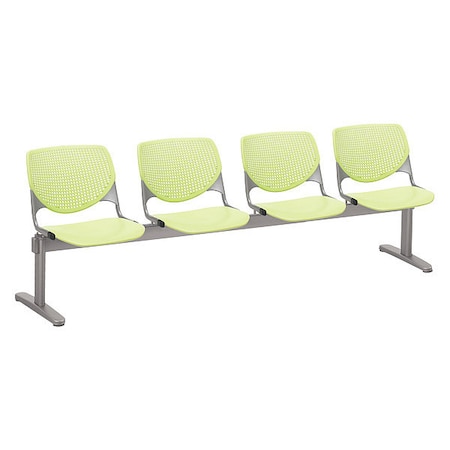 Kfi Kool Beam Seat Beam Seating, 95 in W 22" L 31" H, Polypropylene Seat 2300BEAM4-P14